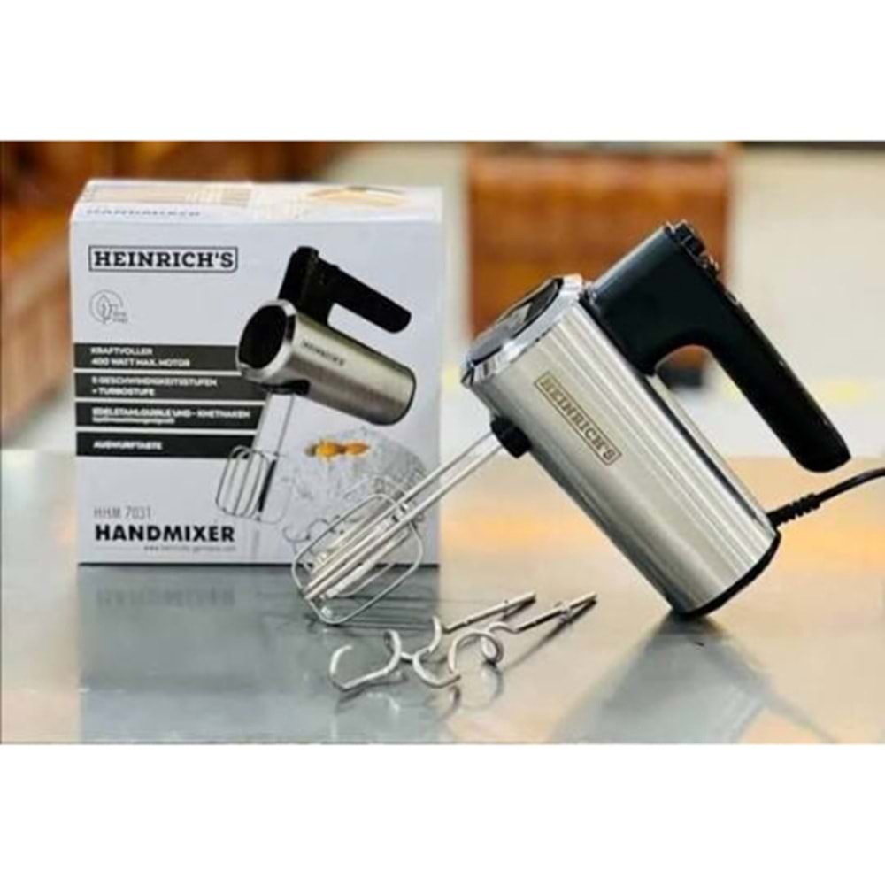 HHM-7031 INOX MİKSER 400 W 5 KADEMELİ HIZ AYARI 220-240 V