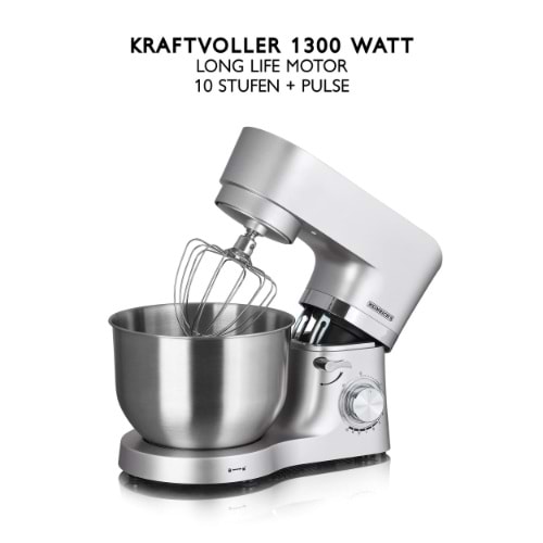 HKM-6278 TİTAN SİLVER HAMUR YOĞURUCU 6.2 LT 1300 W