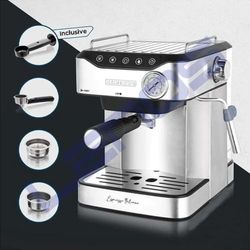 HES-8688 ESPRESSO MAKİNASI 850 W 1.6 SU HAZNESİ